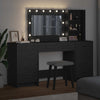Musta meikkipöytä hyllyllä Faludi 40x41x135cm (3 pcs puinen)