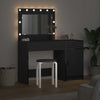 Musta meikkipöytä ovella Goozal 40x41x75cm (2 pcs puinen)