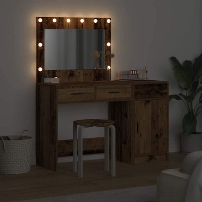 Ruskea meikkipöytä ovella Anamia 40x41x75cm (2 pcs puinen)