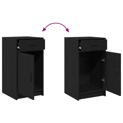 Musta meikkipöytä ovella Maecel 50x41x135cm (2 pcs puinen)