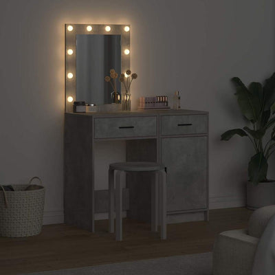 Harmaa meikkipöytä ovella Tiuta 50x41x135cm (2 pcs puinen)