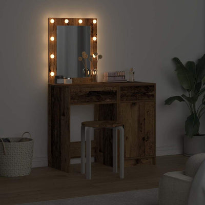 Ruskea meikkipöytä ovella Bucea 50x41x135cm (2 pcs puinen)