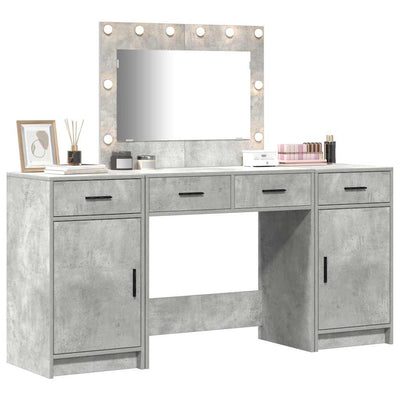 Harmaa meikkipöytä ovella Luicuta 40x41x75cm (3 pcs puinen)