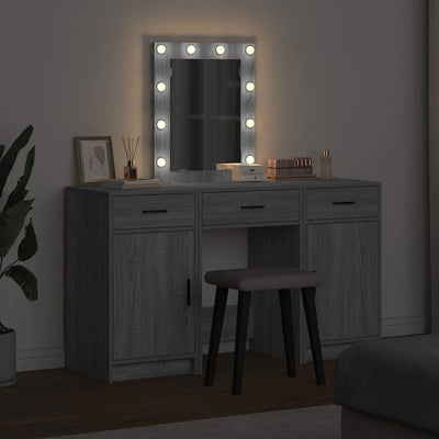 Harmaa meikkipöytä ovella Nesco 50x41x135cm (puinen)