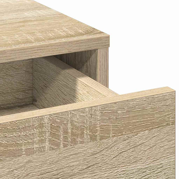 Meikkipöytä peilivalot hyllyllä 2 pcs Ruskea Tekninen puu