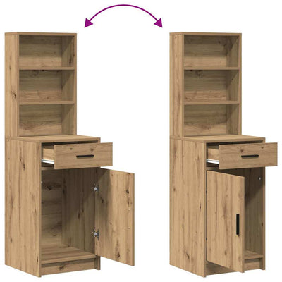 Ruskea meikkipöytä ovella Haralampos 78.5x41x135cm (2 pcs puinen)