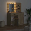 LED-valollinen meikkipöytäsetti peilivalot 2 pcs Sonoman tammi