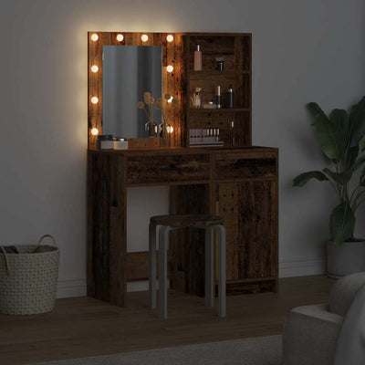 Vanha puu meikkipöytäsarja Olteza 50x41x135cm (2 pcs puinen)