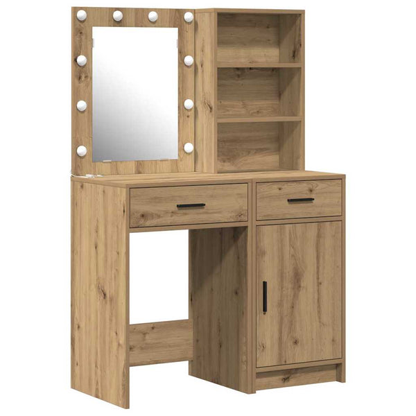 LED-valollinen meikkipöytäsetti peilivalot 2 pcs Artisan tammi
