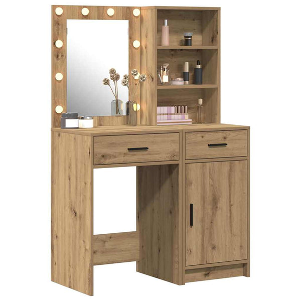 LED-valollinen meikkipöytäsetti peilivalot 2 pcs Artisan tammi