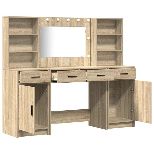LED-valollinen meikkipöytäsetti peilivalot 3 pcs Sonoman tammi
