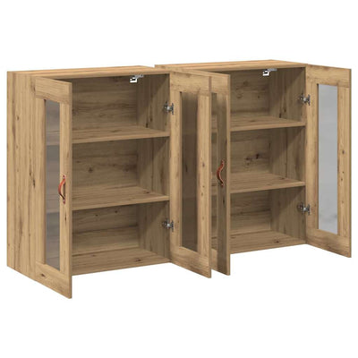 seinälle asennettavat kaapit 2 pcs artesaani tammi