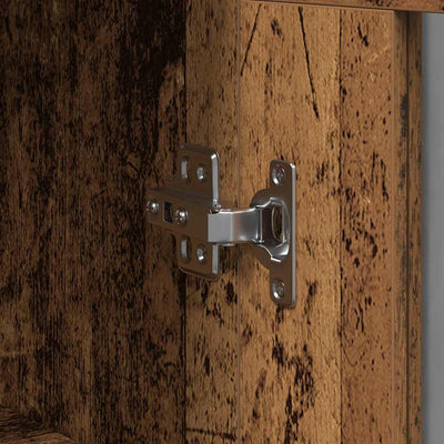 seinälle asennettavat kaapit 2 pcs Vanha puu 69,5 x 34 x 90 cm