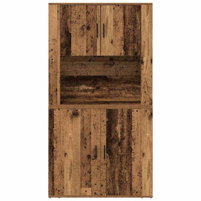Korkea Kaappi Vanha puu 80 x 33 x 150 cm Tekninen puu