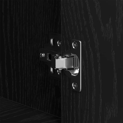 Highboard Musta tammi 80 x 33 x 150 cm Tekninen puu