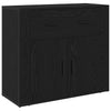 Highboard Musta tammi 80 x 33 x 150 cm Tekninen puu