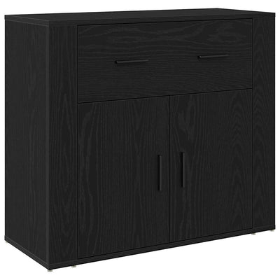 Highboard Musta tammi 80 x 33 x 150 cm Tekninen puu