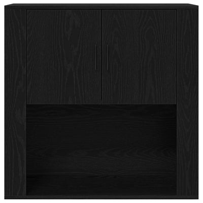 Highboard Musta tammi 80 x 33 x 150 cm Tekninen puu