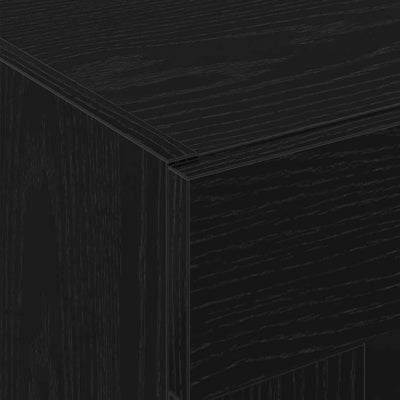 Korkea kaappi 2 pcs Musta tammi 69.5 x 34 x 180 cm Tekninen puu