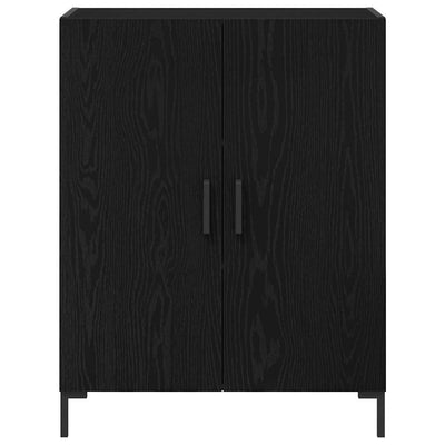 Korkea kaappi 2 pcs Musta tammi 69.5 x 34 x 180 cm Tekninen puu