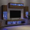 TV-tasosetti LED -nauhavalot 6 pcs artesaani tammi Tekninen puu
