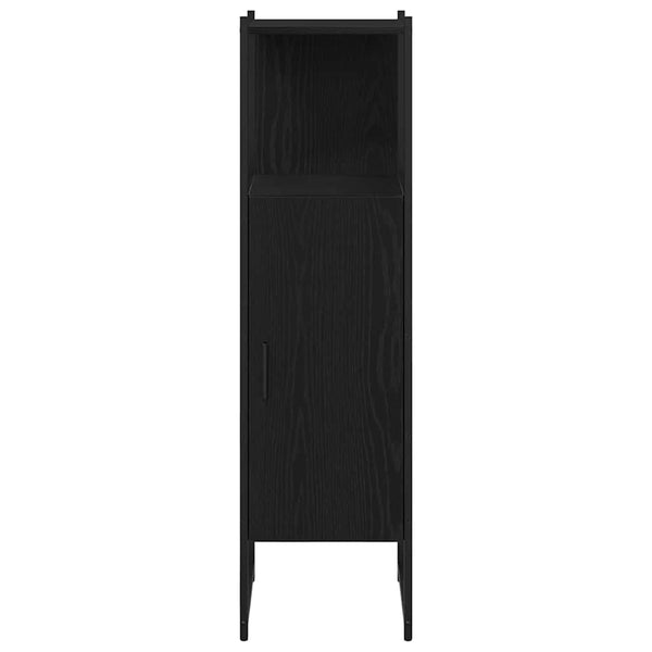 Kylpyhuonekalustesetti 4 kpl Musta 33 x 33 x 185,5 cm