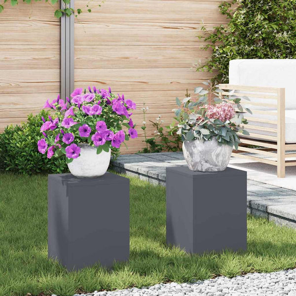 Kasviteline 2 kpl Antrasiitti 24 x 24 x 35 cm