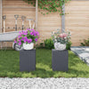 Kasviteline 2 kpl Antrasiitti 24 x 24 x 35 cm