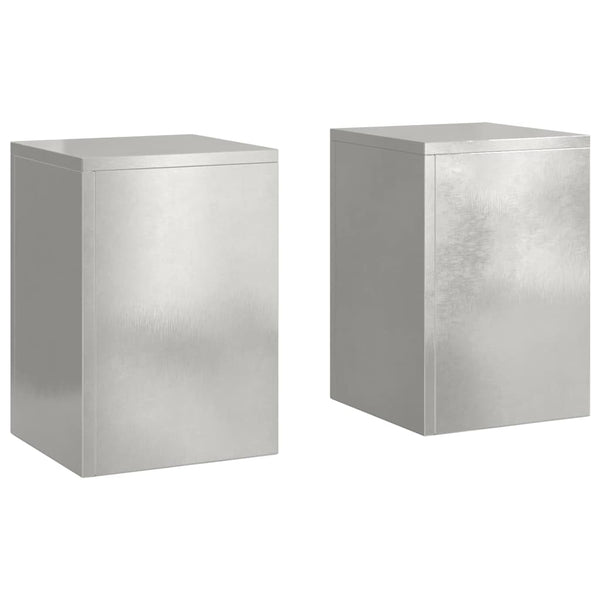 Kasviteline 2 kpl Hopea 24 x 24 x 35 cm Ruostumaton teräs