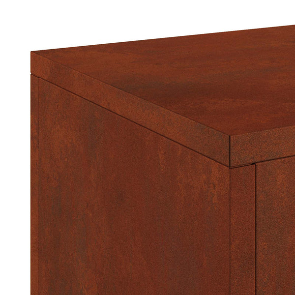 Kasviteline 2 kpl Ruosteinen 24 x 24 x 35 cm Säänkestävä teräs