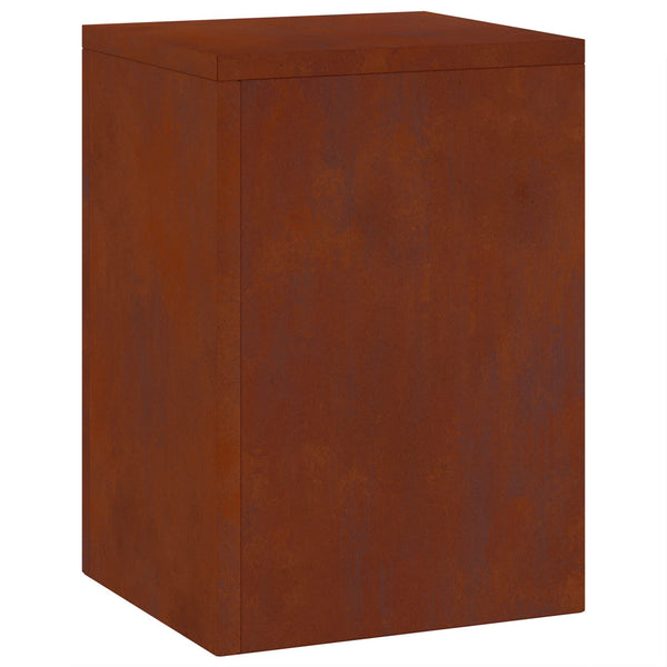 Kasviteline 2 kpl Ruosteinen 24 x 24 x 35 cm Säänkestävä teräs