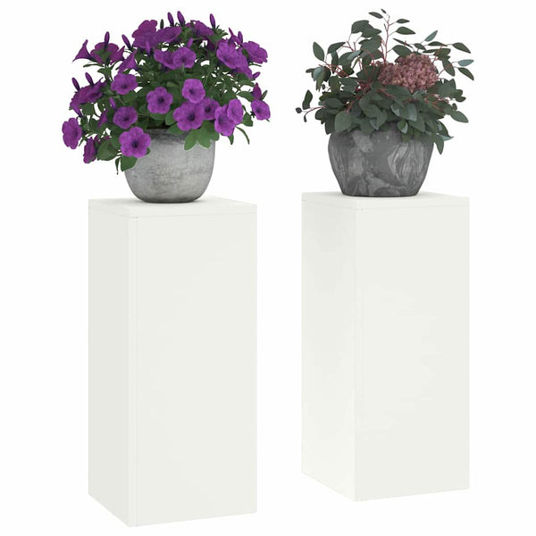 Kasviteline 2 kpl valkoinen 24 x 24 x 55 cm