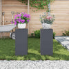 Kasviteline 2 kpl Antrasiitti 24 x 24 x 55 cm