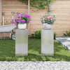 Kasviteline 2 kpl Hopea 24 x 24 x 55 cm Ruostumaton teräs