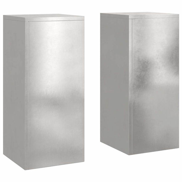 Kasviteline 2 kpl Hopea 24 x 24 x 55 cm Ruostumaton teräs