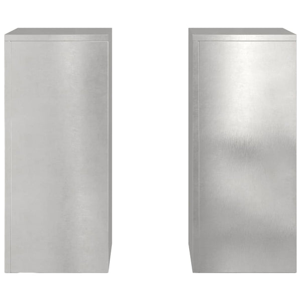 Kasviteline 2 kpl Hopea 24 x 24 x 55 cm Ruostumaton teräs