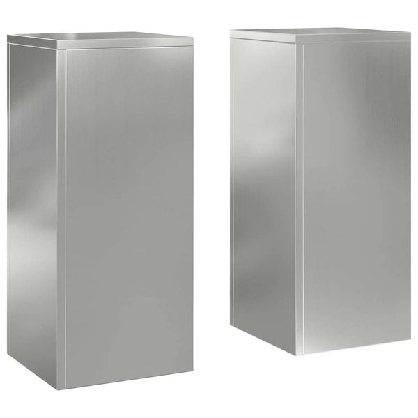 Kasviteline 2 kpl Hopea 24 x 24 x 55 cm Galvanoitu teräs