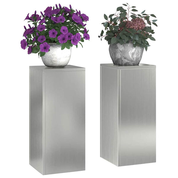 Kasviteline 2 kpl Hopea 24 x 24 x 55 cm Galvanoitu teräs