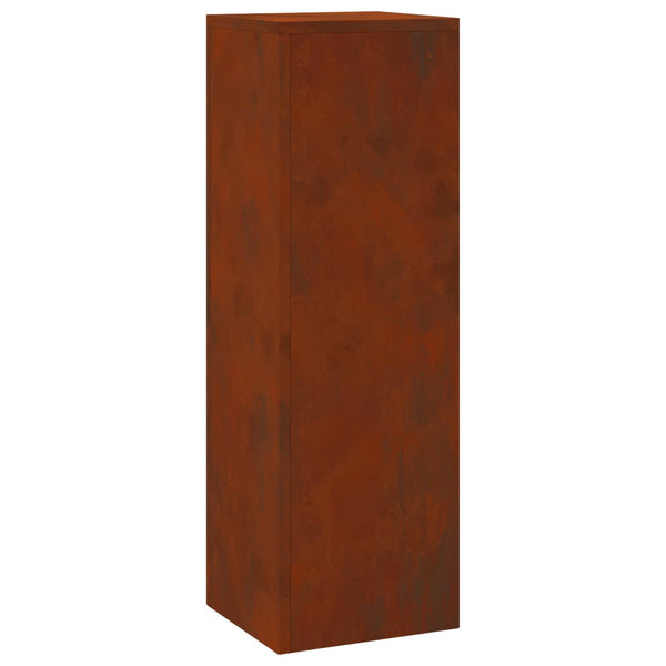 Kasviteline 2 kpl Ruosteinen 24 x 24 x 75 cm Säänkestävä teräs