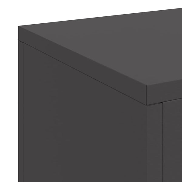 Kasviteline 3 kpl Musta 24 x 24 x 75 cm Kylmävalssattu teräs