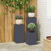 Kasviteline 3 kpl Antrasiitti 24 x 24 x 75 cm