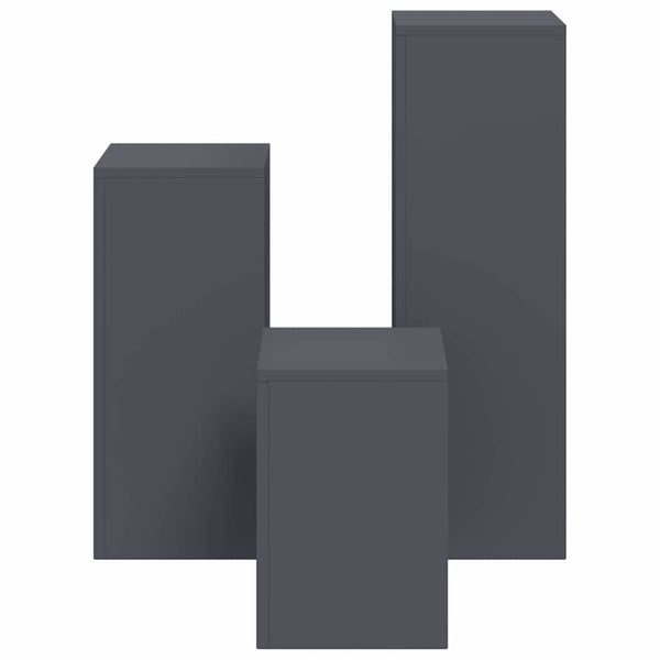 Kasviteline 3 kpl Antrasiitti 24 x 24 x 75 cm