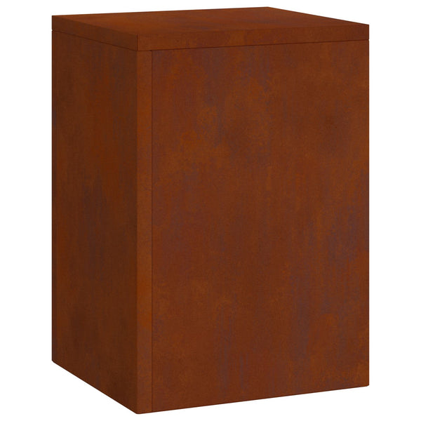 Kasviteline 3 kpl Ruosteinen 24 x 24 x 75 cm Säänkestävä teräs