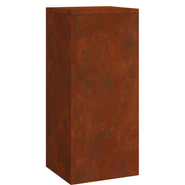 Kasviteline 3 kpl Ruosteinen 24 x 24 x 75 cm Säänkestävä teräs