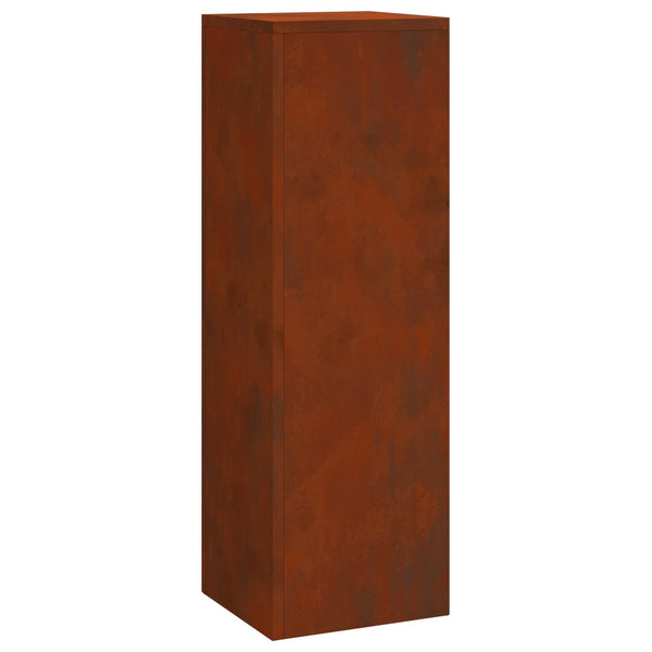 Kasviteline 3 kpl Ruosteinen 24 x 24 x 75 cm Säänkestävä teräs
