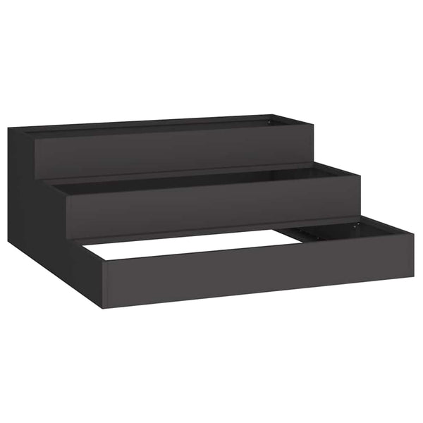 Puutarha ruukku Musta 90 x 90 x 35 cm Kylmävalssattu teräs