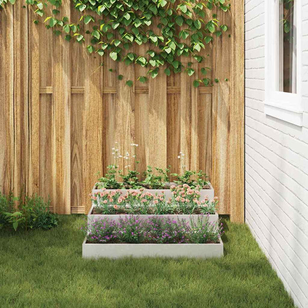 Puutarha ruukku Hopea 90 x 90 x 35 cm Ruostumaton teräs
