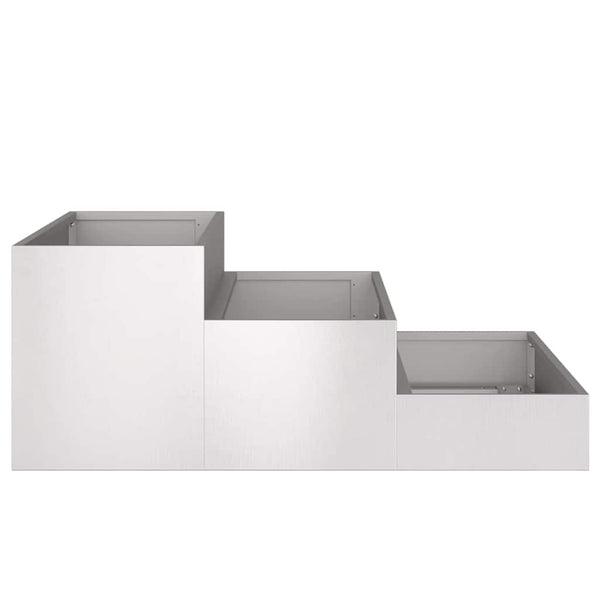 Puutarha ruukku Hopea 90 x 90 x 35 cm Ruostumaton teräs