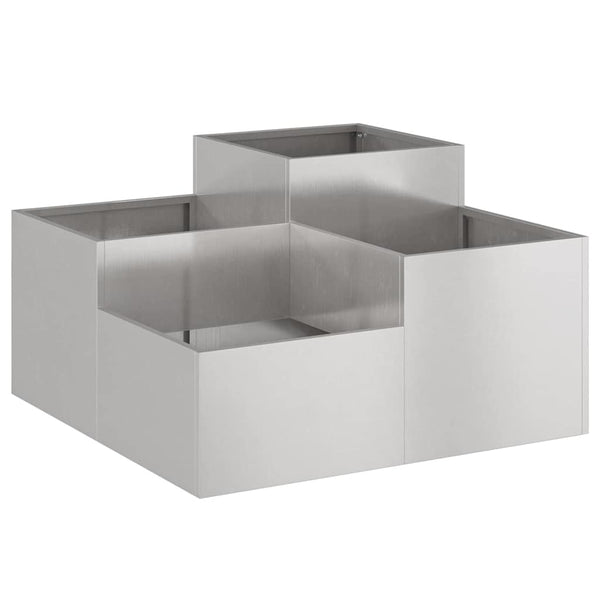 Puutarha ruukku Hopea 100 x 100 x 48 cm Ruostumaton teräs