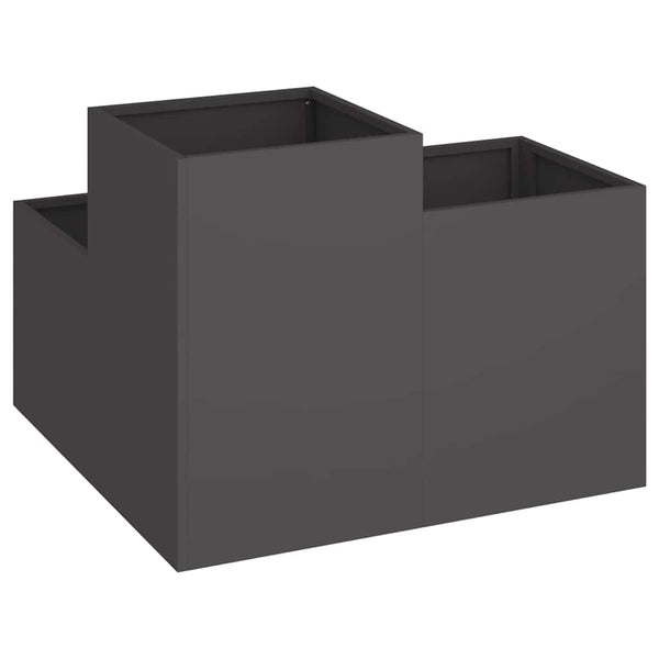Puutarha ruukku Musta 80 x 80 x 60 cm Teräs
